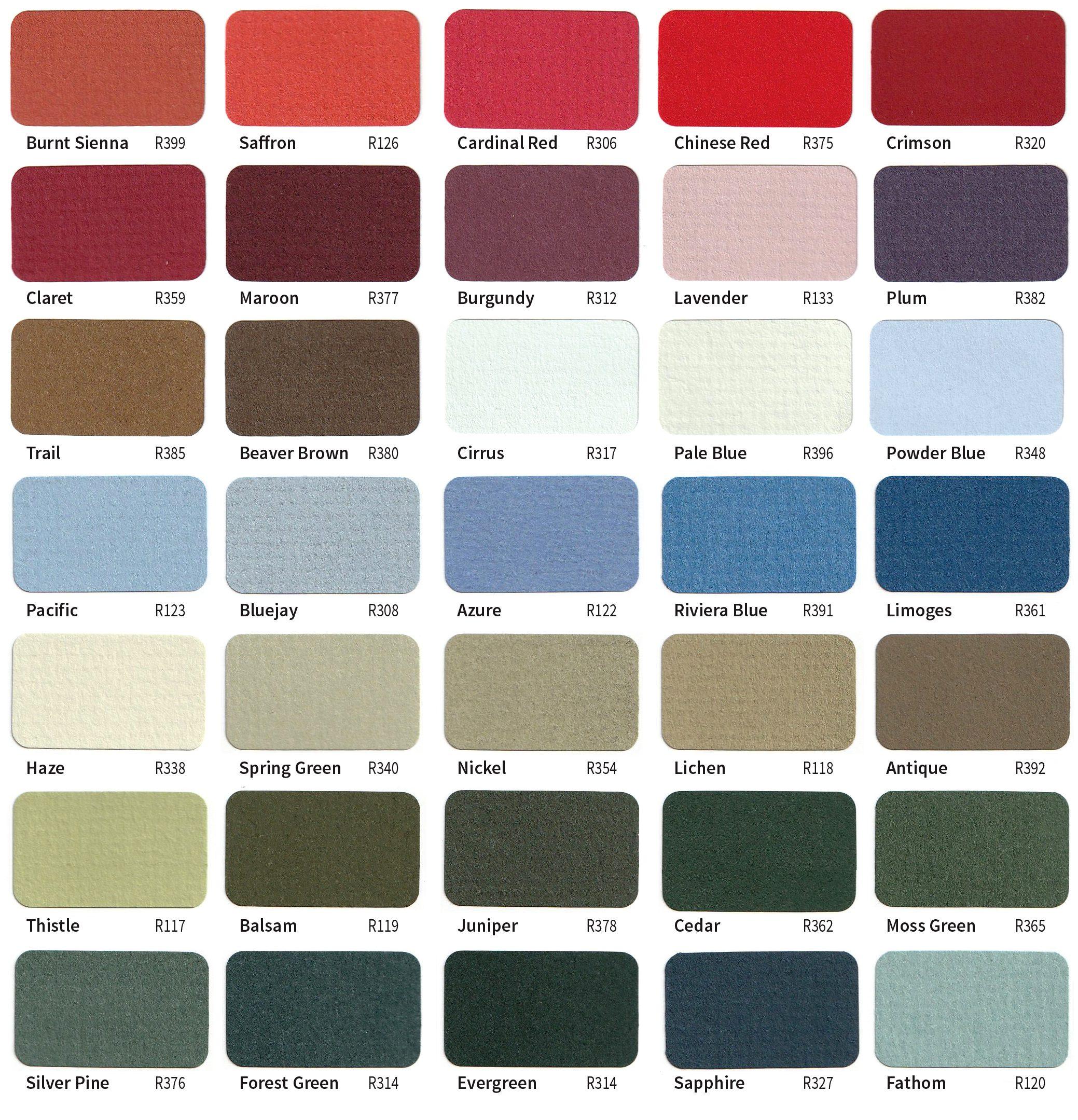 MAT SWATCHES - decorative / REGULAR